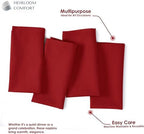 Red Cloth Napkins 17 x 17 Inch, Soft, Absorbent, Durable, Reusable, Washable Fabric, Set of 12 - Perfect Table Napkin for Dinner, Fall, Weddings, Holiday, Christmas, Everyday Use - Image 3