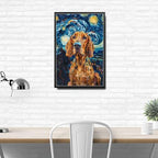 Metal Sign Vintage Tin Sign Bloodhound Starry Night Tracker Determined Bloodhound in A Celestial Sky for Home Den and Seasonal Celebrations Rustproof Aluminum 12×16 Inches with Metal Frame - Image 3