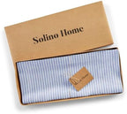 Solino Home 100% Pure Linen Table Runner, 14 x 48 in, Blue and White Stripe - Image 6