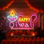 Rossesay Happy Diwali Neon Sign Festival of Light Decorations LED Sign - Image 5
