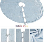 Sophia-Art Christmas Tree Skirt, Luxury Velvet Plush Skirt, Xmas Decoration Holiday Party Décor, Soft Velvet Home Décor Merry Christmas Party Christmas Tree Decorations (Pastle Blue,36 Inch) - Image 4