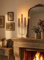 Romadedi Brass Candelabra Candlestick Holders, Gold - Image 3