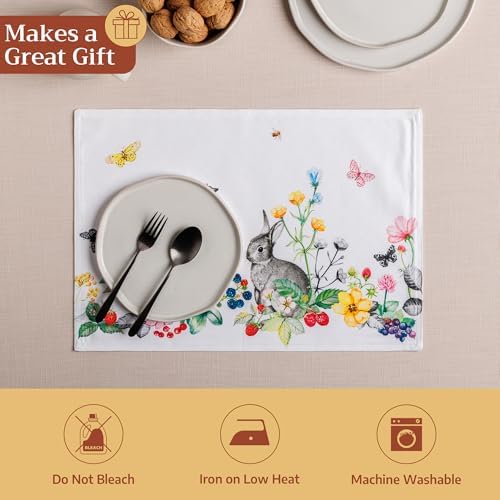 Maison d' Hermine Placemats Set of 4 Reusable 100% Cotton (13"x19") - Image 5