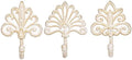 Sungmor Set of 3 Decorative Cast Iron Wall Hooks – Vintage Ornate Design with White Distressed Finish – Heavy Duty Rustic Wall Hangers for Entryway, Bathroom, Kitchen, or Bedroom Decor by Sungmor