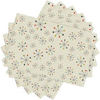 Mid-Century Placemats 12x18 inches, Geometric Abstract 60s Vintage Pattern, Washable, Heat Resistant, Waterproof, Set of 6 by AuiMzoo