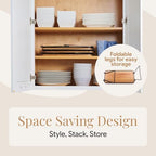 Homesphere 3 Tiered Tray Stand - Acacia Wood 3 Tier Serving Tray, Cupcake, Cake, Charcuterie Boards & Food Stand, Dessert Table Display Set, Wooden Party Serving Platters with Foldable Metal Supports - Image 3