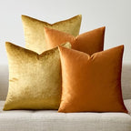 GIGIZAZA Pack of 4 Decorative Velvet Pillow Covers 18x18 Orange Gold by GIGIZAZAFocusingonhomedecoration