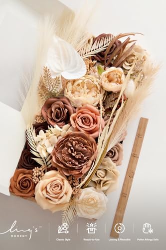 Ling's moment Artificial Wedding Fall Flowers Deluxe Combo, Boho & Sepia - Image 6