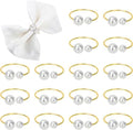 KPOSIYA Pearl Napkin Rings Set of 100 Gold Napkin Holder for Table Decor by KPOSIYA