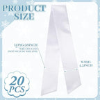 VitalCozy 20 Pcs White Wreath Sash Cotton Blank Ribbon - Image 3