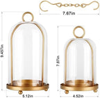 Glass Hurricane Candle Holder Decorative Golden Candle Lantern - Image 7