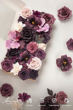 Ling's moment Purple Artificial Wedding Flowers Combo, Plum Lily, Deluxe - Image 4