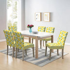 Lemon Print Chair Covers Set of 6,Stretchable Kitchen Dining Room Chair Covers Decorations Removable Washable Dining Chair Slipcovers Chair Protectors for Dining Room & Kitchen - Image 2