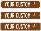 Custom Street Sign, Personalized Novelty Road, Blue Background, Christmas by SigoSigns