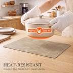 MOSAYT Vinyl Faux Leather Placemats, Set of 8, Apricot - Image 4