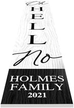 Personalized Welcome Sign for Front Door, Custom Welcome Sign for Porch Outdoor Welcome Home Decorations, 48"x8" PVC Sign (Design 1) - Image 4
