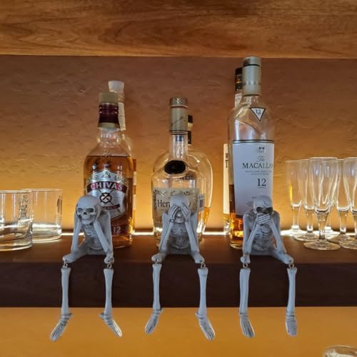 Skeleton Halloween Decorations Indoor, No Evil Resin Figurines - Image 4