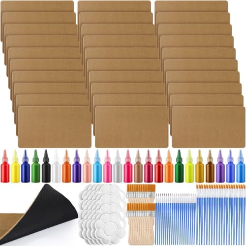 Nuanchu 30 Pcs Blank Coir Doormat Bulk Painting Kit 17x30, Rounded Corners by Nuanchu