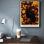 Elegant Chinese Lunar Year of the Rooster Art Print – Golden Chrysanthemum Zodiac Wall Decor for Home Bathroom Living Room Kitchen – Aesthetic Family Wall Decor Prints 8X12 in Wrapped Framed - Image 6