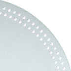Bodrum Pearls Round Embroidered Placemats Set of 4 – 15" Elegant Table Mats for Dining, Weddings & Special Occasions, Decorative, Wipe-Clean Vinyl Placemats, Celadon/White - Image 2