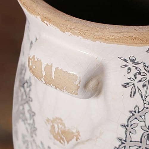 Tuscan Ceramic Planter & Vase, 6.68" Indoor/Outdoor Decorative Plant Pot - Image 4