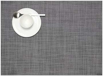 Chilewich Mini Basketweave Placemats, Woven Rectangle Placemats Set of 4 by Chilewich