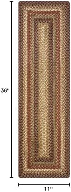 Homespice Gingerbread Braided Table Runner for Country Decor, Rect 11x36 - Image 2
