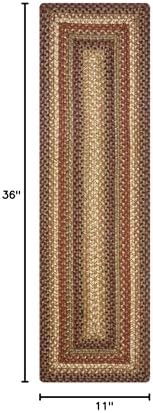 Homespice Gingerbread Braided Table Runner for Country Decor, Rect 11x36 - Image 2