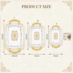 3 Pcs Silver Serving Trays with Handles - Image 3