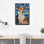 Metal Sign Vintage Tin Sign Jack Russell Starry Night Jack Playful Jack in A Celestial Sky for Home Garden and Seasonal Displays Corrosion Resistant Aluminum 6×8 Inches with Metal Frame - Image 3