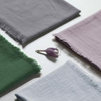 Handmade Cloth Napkins 100% Cotton Napkins with Fringe，Delicate Handmade Cloth Napkins for Dinners, Parties, Weddings and More，18 x 18 Inch Set of 12 - Light Grey - Image 6