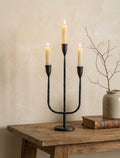 Romadedi Black Candelabra Candle Holder,16.9 in, Cast Iron by ROMADEDI