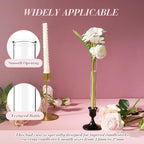 25 Pack 7.9" Glass Bud Vase Taper Candle Holder - Image 2