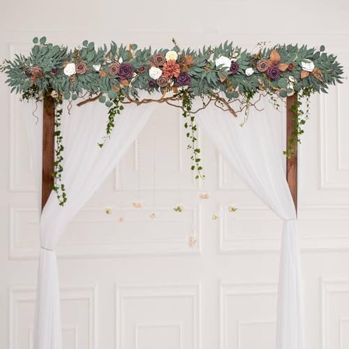 6Ft Burnt Orange Fall Artificial Flower Garland - Image 5