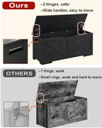 Timberer 47.2" Storage Chest, Wooden Storage Bench, Entryway Shoes Bench - Image 5
