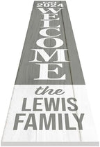 Personalized Welcome Sign for Front Door, Custom Welcome Sign for Porch Outdoor Welcome Home Decorations, 48"x8" PVC Sign (Design 19) - Image 4