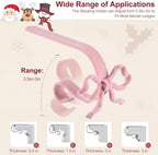 6 Pcs Pink Bow Stocking Hangers for Mantle - Image 3