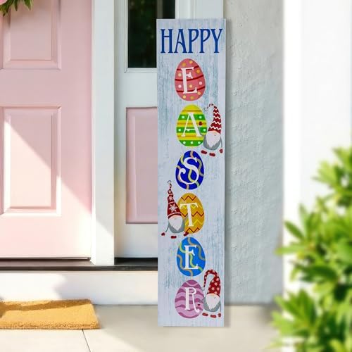 Northlight Gnome Happy Easter Porch Board Sign - 35.75" - Image 2