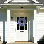 26" Artificial Lavender Eucalyptus Wreath for Front Door Decor(Purple) - Image 3