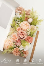 Ling's moment Fake Flowers Box, Faux Artificial Greenery Stems Foam Roses Silk Peony Ranunculus Fabic Flower for Centerpieces Bouquet Wedding Vase Floral Decorations, Garden Blush, Deluxe Combo - Image 6