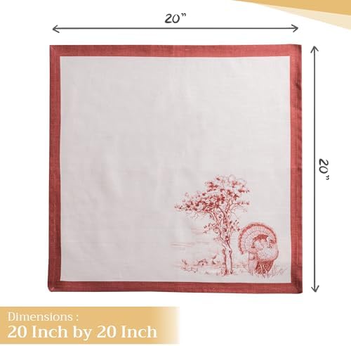 Maison d' Hermine Cloth Napkins Set of 4 Reusable 100% Cotton (20" x 20") - Image 4