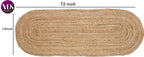 VDS Pack of 1 - Oval Jute Rug Braided Table Runner 100% Natural Burlap Reversible Rustic Hessian Table Cloth Centerpiece for Wedding ,Home, Kitchen, Table Decoration (Size 13x72 Inch) (Natural) - Image 5