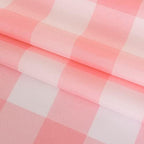 Cupuamon 2 Pack Waterproof Polyester Fabic Rectangle Checkered Tablecloth，60x120 Outdoor Table Cloth，Oil Stain Prevention Table Cloth for Pinics and Parties（Pink and White） - Image 6