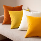 MIULEE 24x24 Inch Pack of 2 Euro Velvet Throw Pillow Covers Pure White - Image 4