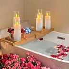 12-Pack White Acrylic Flameless LED Candle Set with Timer Remote Control—Ideal for Home Decor, Valentine's Day, Weddings, and Holiday Celebrations. - Image 6