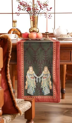 Patdrea Designer Elegant Velvet Table Runner,12"X118"-Oldlegend B - Image 7