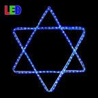 Novelty Lights LED Blue Star of David Rope Light Motif, Hanukkah Decor - Image 5