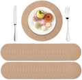 50 Pcs 11.8 Inch Burlap Round Placemats Bulk, Natural Table Mats by SEPGLITTER
