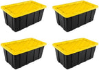 Sterilite Industrial Storage Tote with Lids for Garage, 38 Gallon, 4-Pack - Image 2