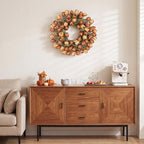 24" Tulip Fall Wreath for Front Door Real Touch Fade-Resistant - Image 6